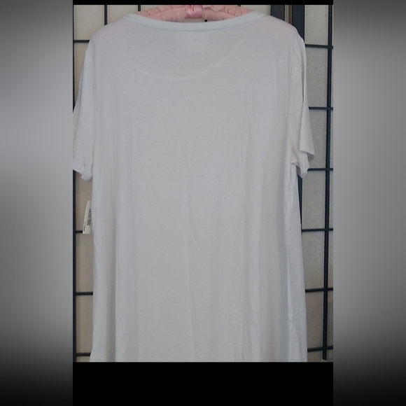Amazon Essentials Large White T Shirt Short Sleeve Scoop Neck NWT 19" PTP 26" L - Picture 7 of 7